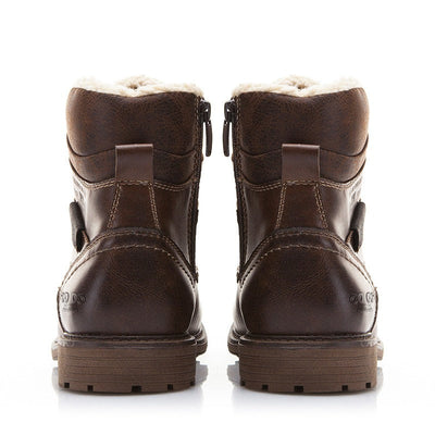 Men's leather boots reinforced stitching casual style - Virgil