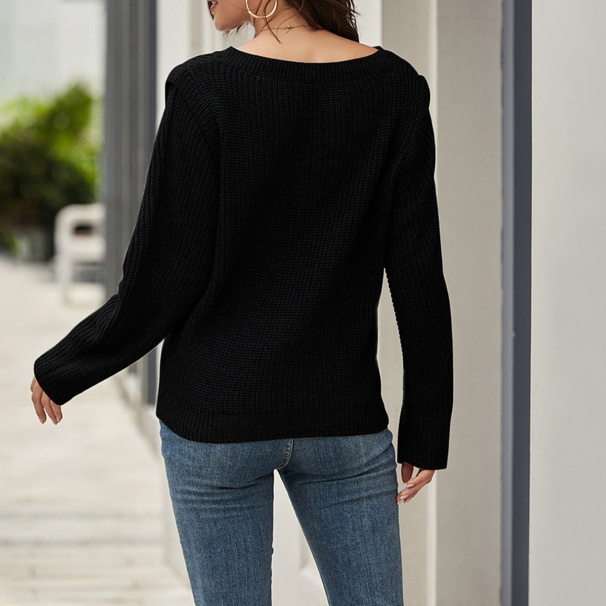 Women's knitted sweater - Annelie