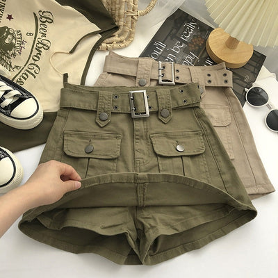 Women's cargo shorts high rise - Levria