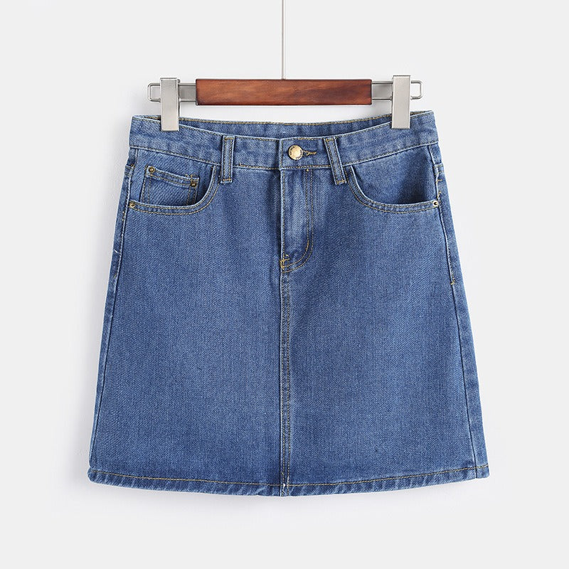 Women's denim short skirt - Auria