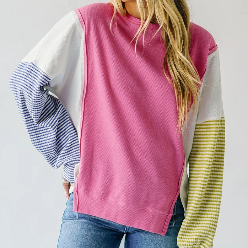 Multicolor long-sleeved casual sweatshirt - Maelis