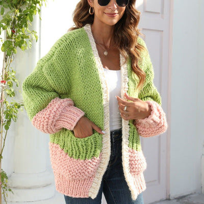 Chunky knit oversize women's cardigan - Dayanne