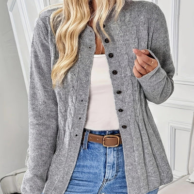Braided knitted cardigan - Marivonne