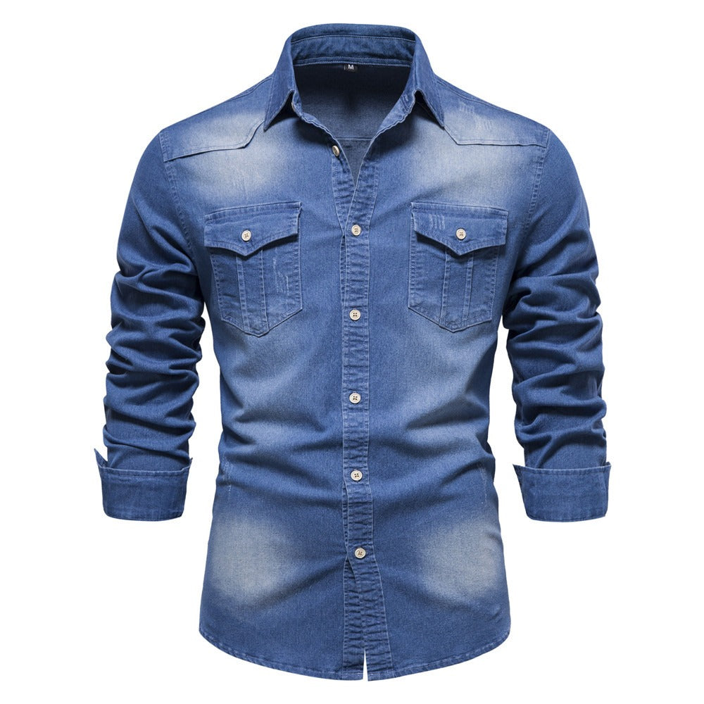 Men's denim long sleeve shirt - Derek