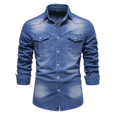 Men's denim long sleeve shirt - Derek