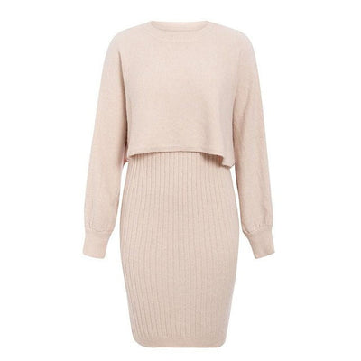 Knitted dress with two-piece effect - Karine