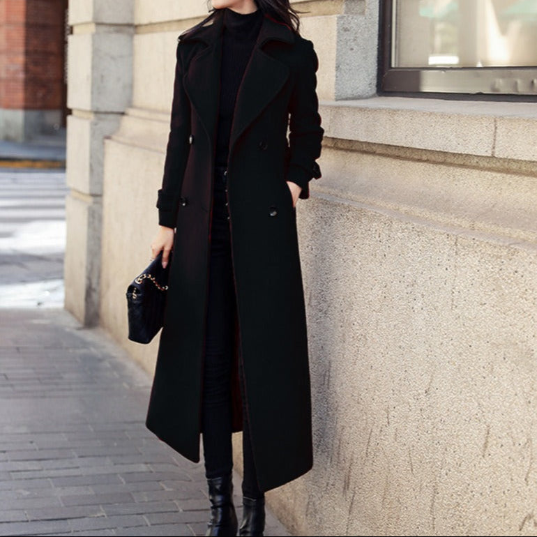 Women's jacket wool fabric classic cut double breasted - Amalia