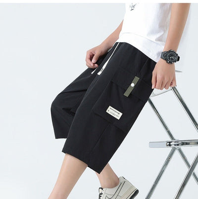 Men's urban style cotton cargo shorts - Liam
