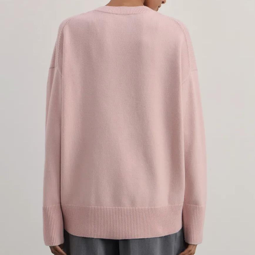 Chunky knit sweater with round neck - Elva