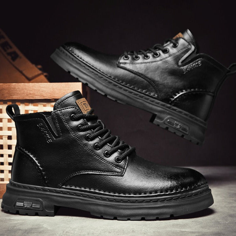 Men's casual leather ankle boots - Roderick