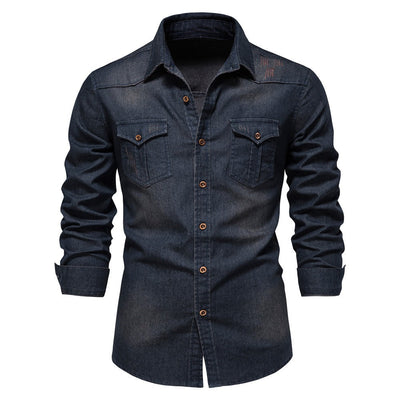 Men's denim long sleeve shirt - Derek