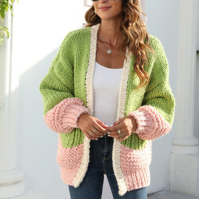 Chunky knit oversize women's cardigan - Dayanne