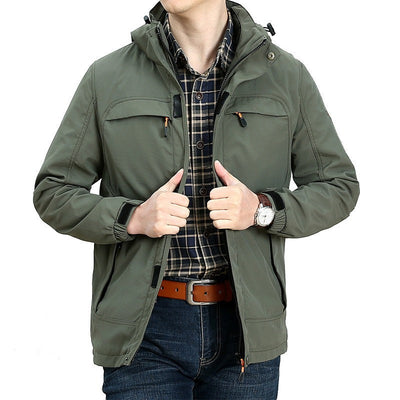 Men's casual waterproof jacket with functional pockets - Bahamut