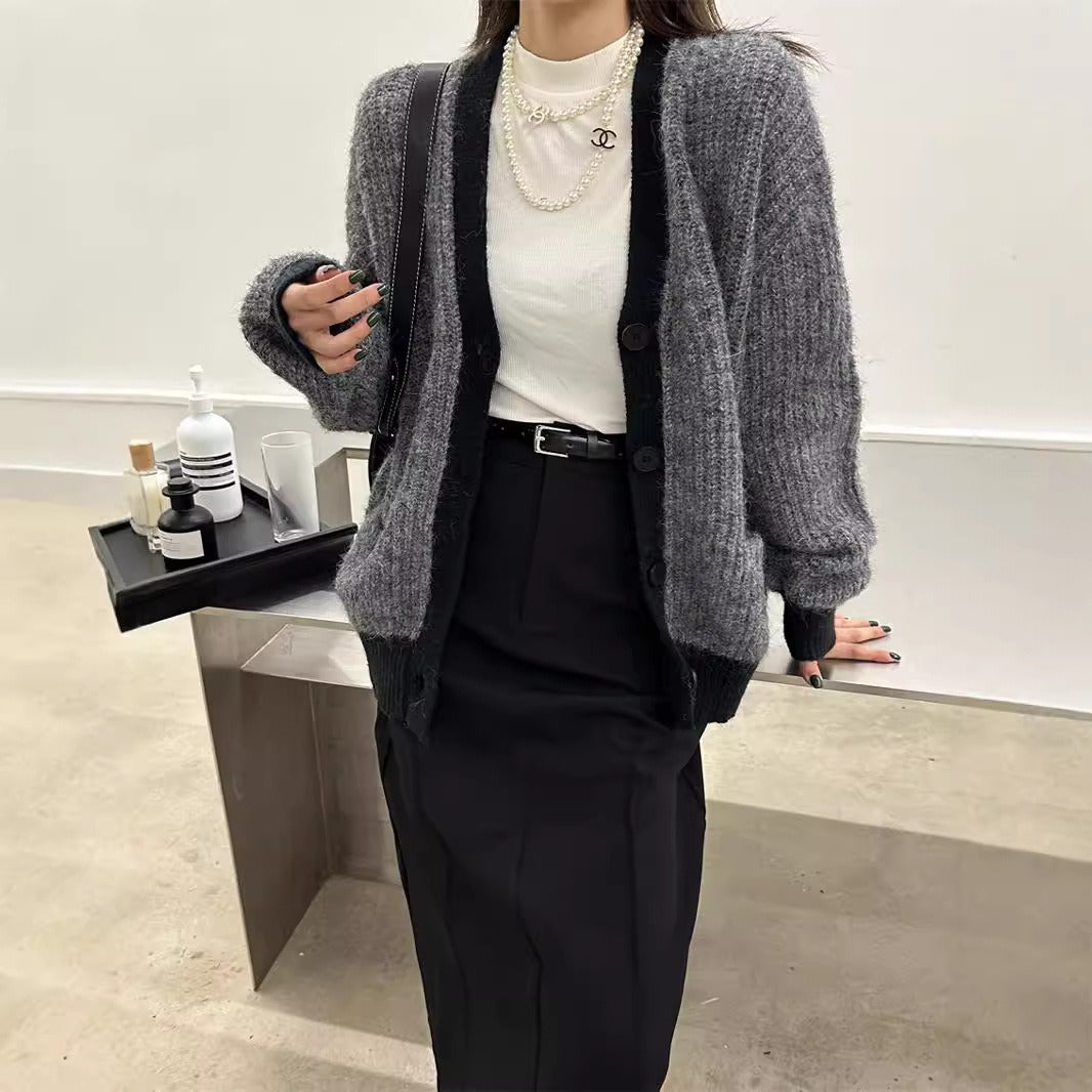 Women's soft knit cardigan relaxed fit - Ingrid