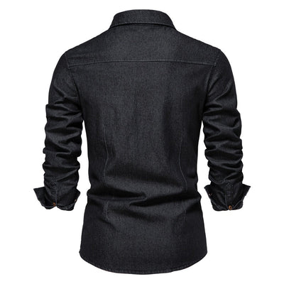 Men's denim long sleeve shirt - Derek