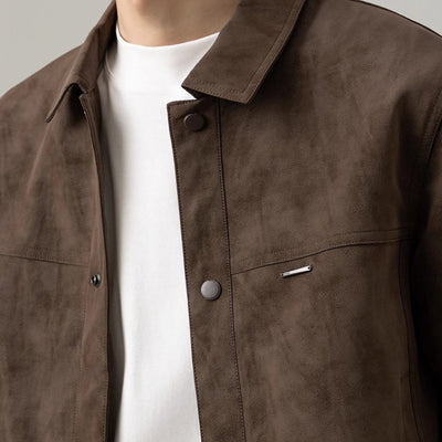 Men's suede effect jacket - Renan