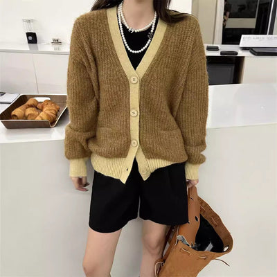 Women's soft knit cardigan relaxed fit - Ingrid