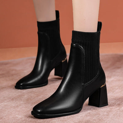 Wide elastic heel ankle boots - Erendira