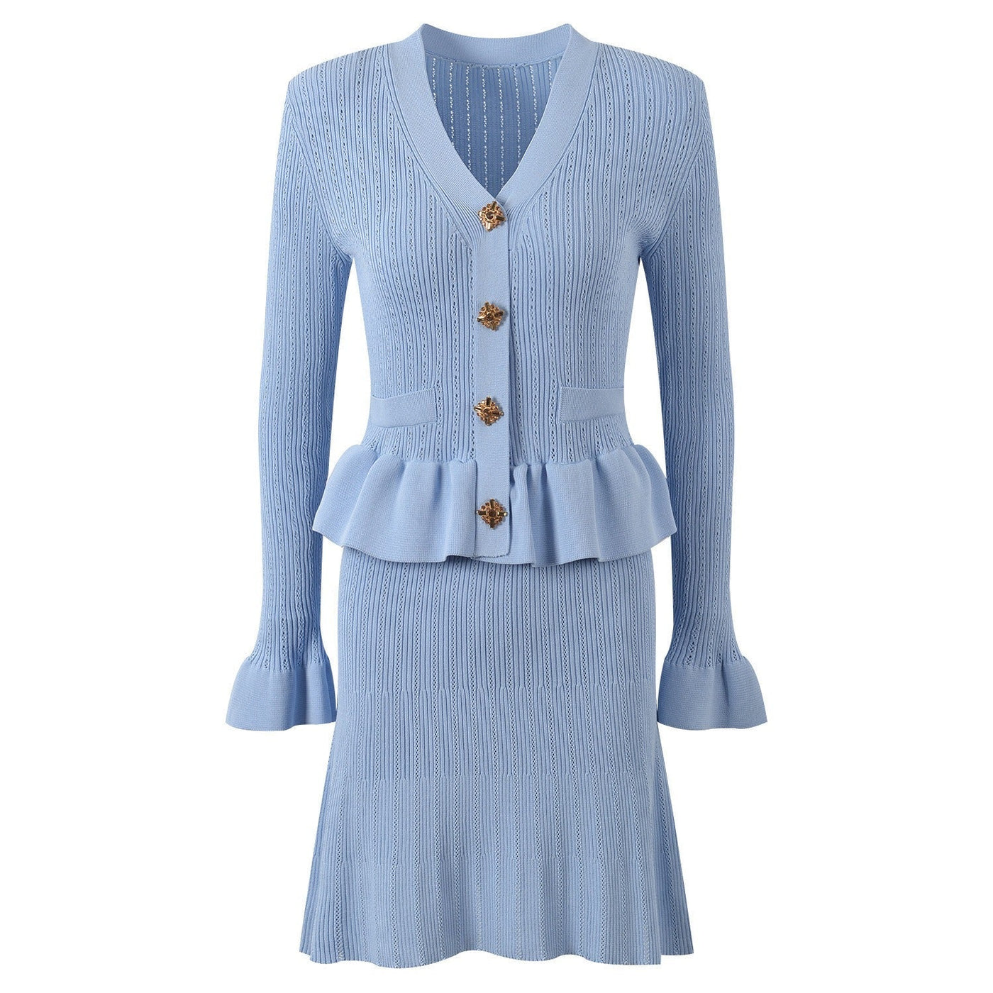 Knit dress with jewel buttons - Mireille
