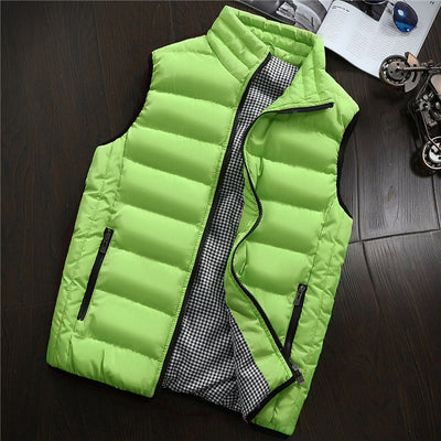 Lightweight men's sleeveless urban style quilted vest - Dariel