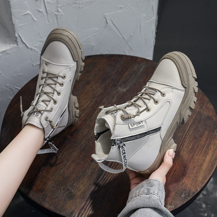 Urban boots with side zipper - Elian