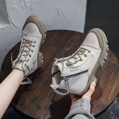 Urban boots with side zipper - Elian