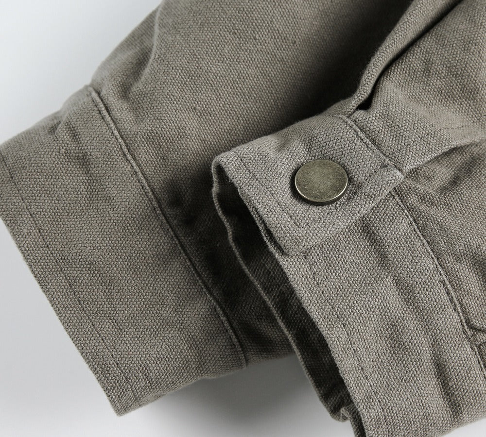 Men's suede effect jacket with snap closure - Ernesto