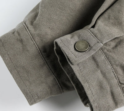 Men's suede effect jacket with snap closure - Ernesto