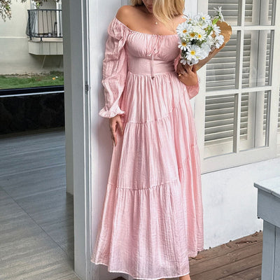 Long dress with square neckline - Liora