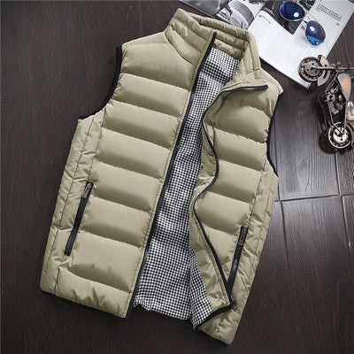 Lightweight men's sleeveless urban style quilted vest - Dariel