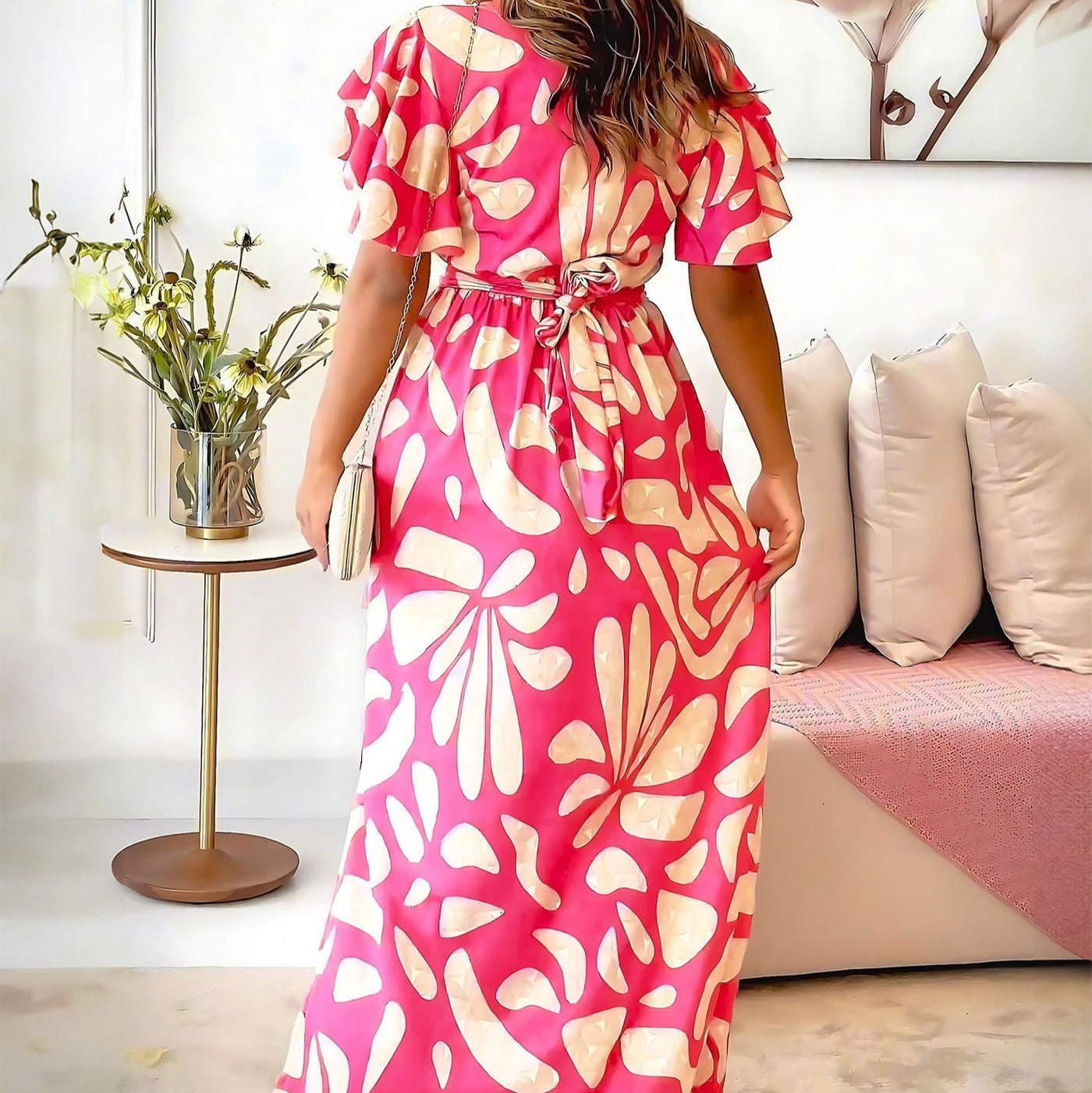 Off-shoulder long dress woman - Adara