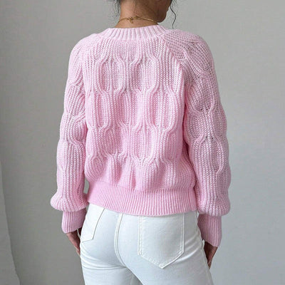 Women's braided knitted sweater - Alana