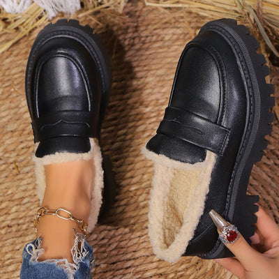 Moccasins with platform and warm lining - Selia