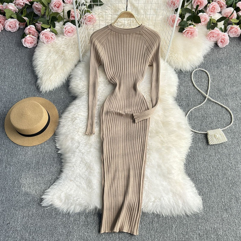 Tight knit long sleeve dress - Elina