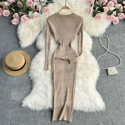 Tight knit long sleeve dress - Elina