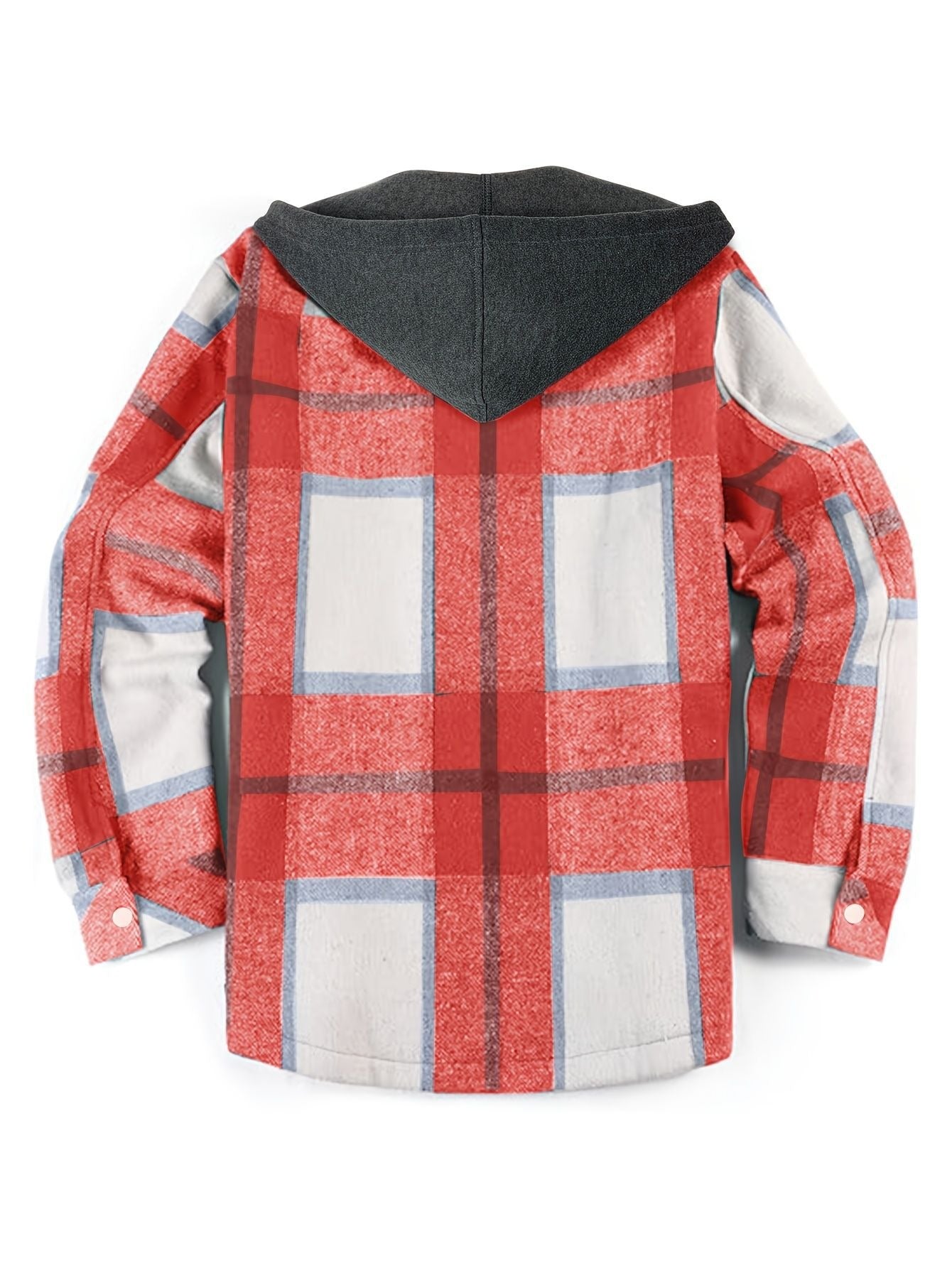 Men's casual hooded plaid jacket with hood - Pilato