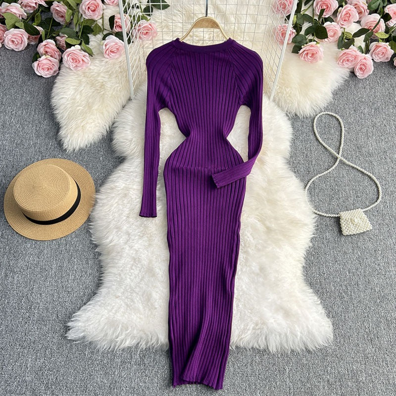 Tight knit long sleeve dress - Elina