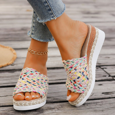 Women's Braided Platform Sandals Bohemian Style - Malina
