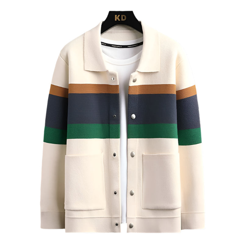 Men's jacket with multicolor stripes - Dorian