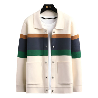Men's jacket with multicolor stripes - Dorian