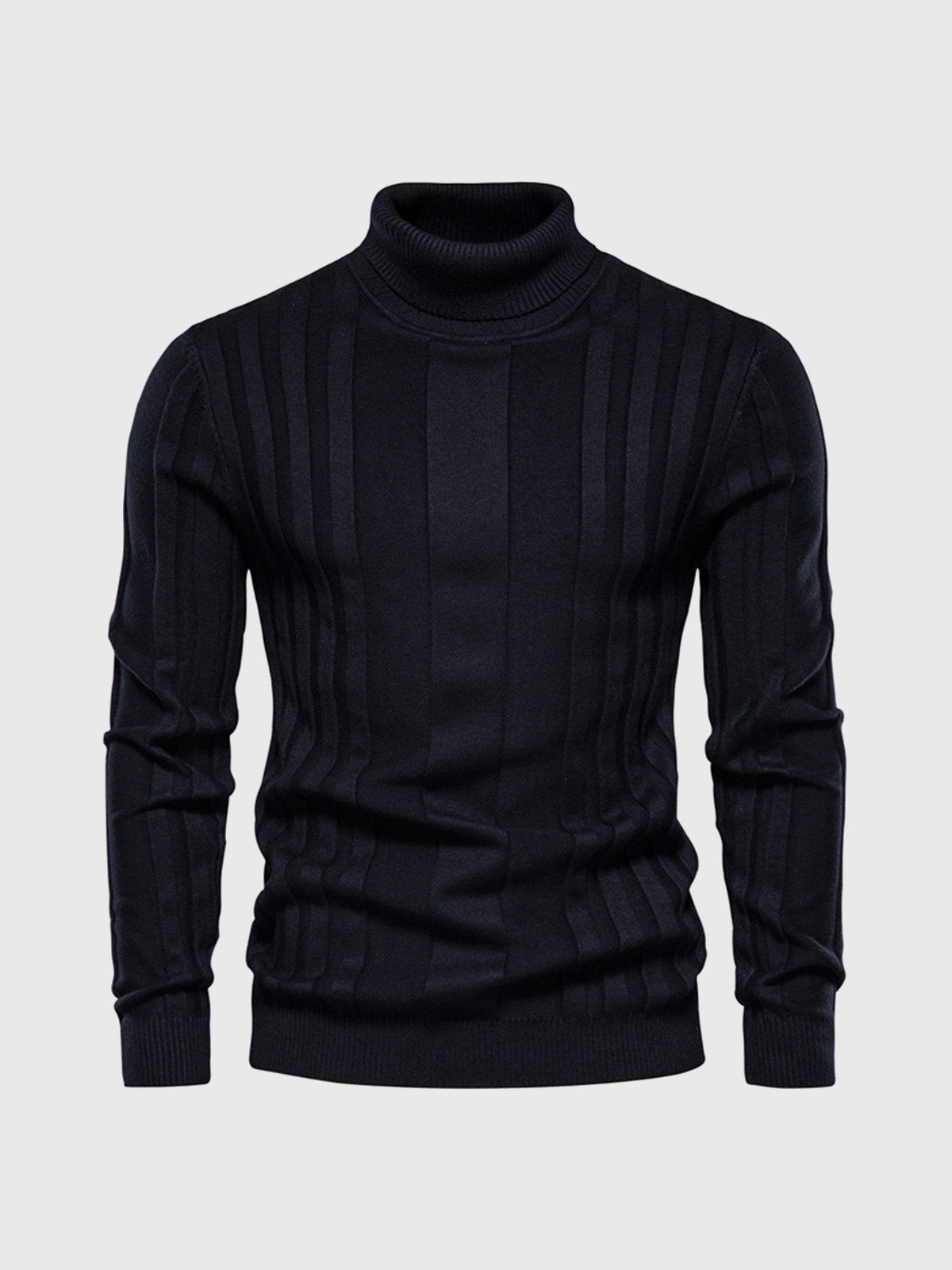 Striped turtleneck jumper for men