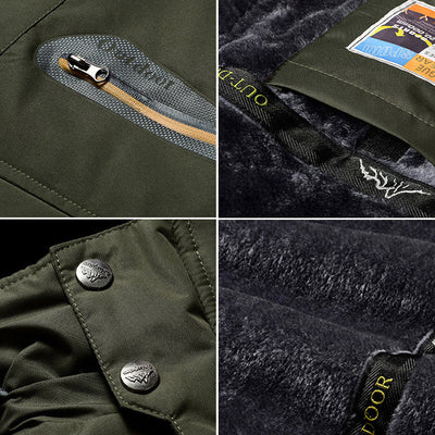 Men's waterproof lined jacket with hood - Cavalieri