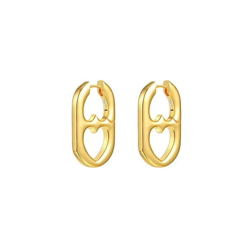Earrings with stainless steel heart