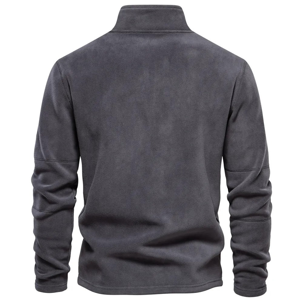 Fleece Pullover - Men - Quarter-Zip High Neck - Lightweight Warmth - Elias