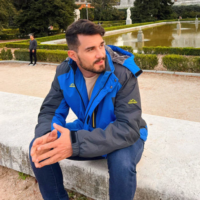 Men's waterproof lined jacket with hood - Cavalieri