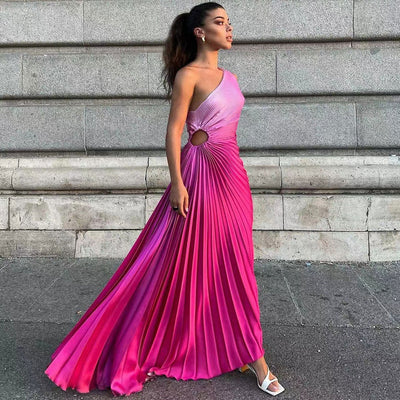 Whitney - Wholesale Pleated Gradient Color Dress