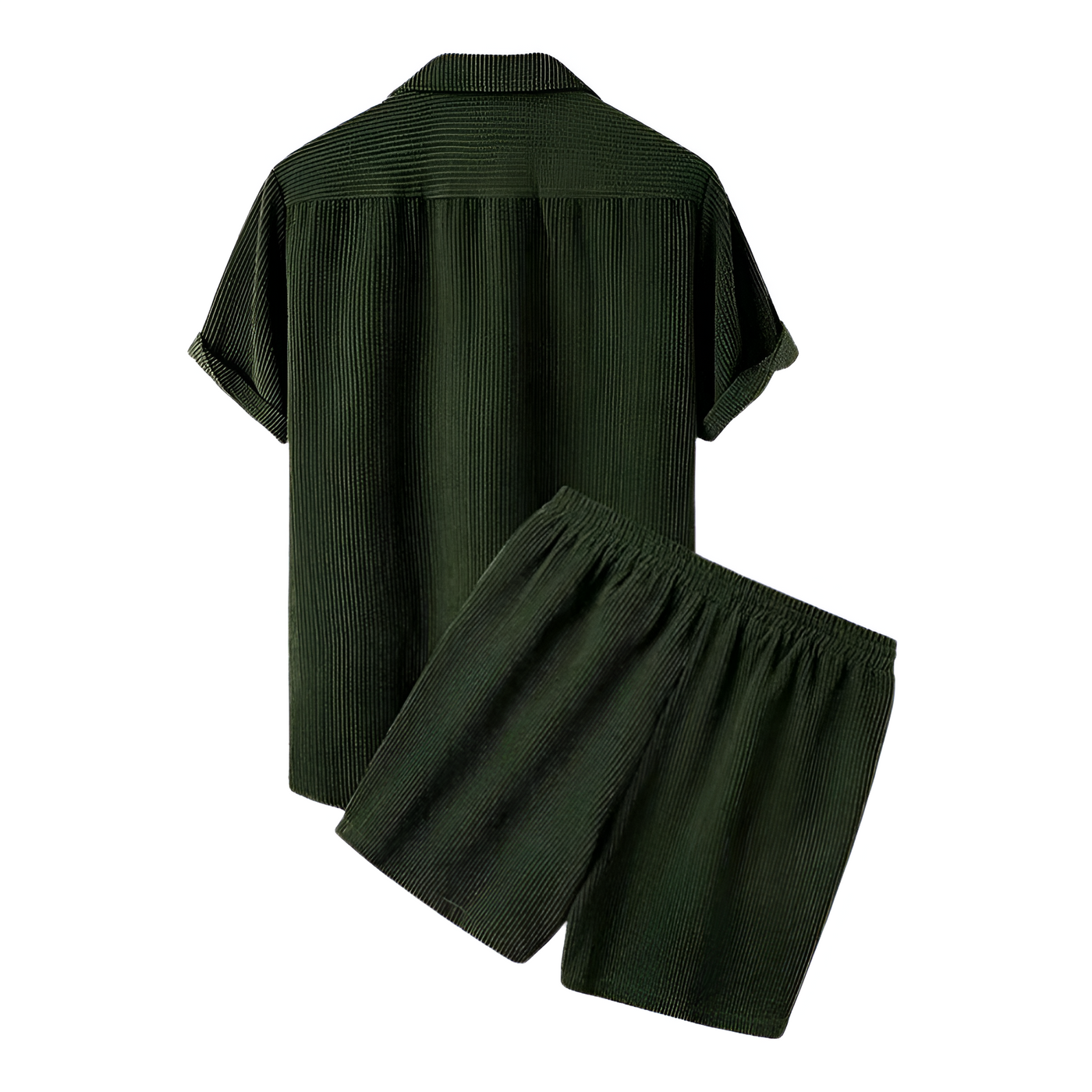 Men's Short Sleeve Textured Shirt and Shorts Set - Dario