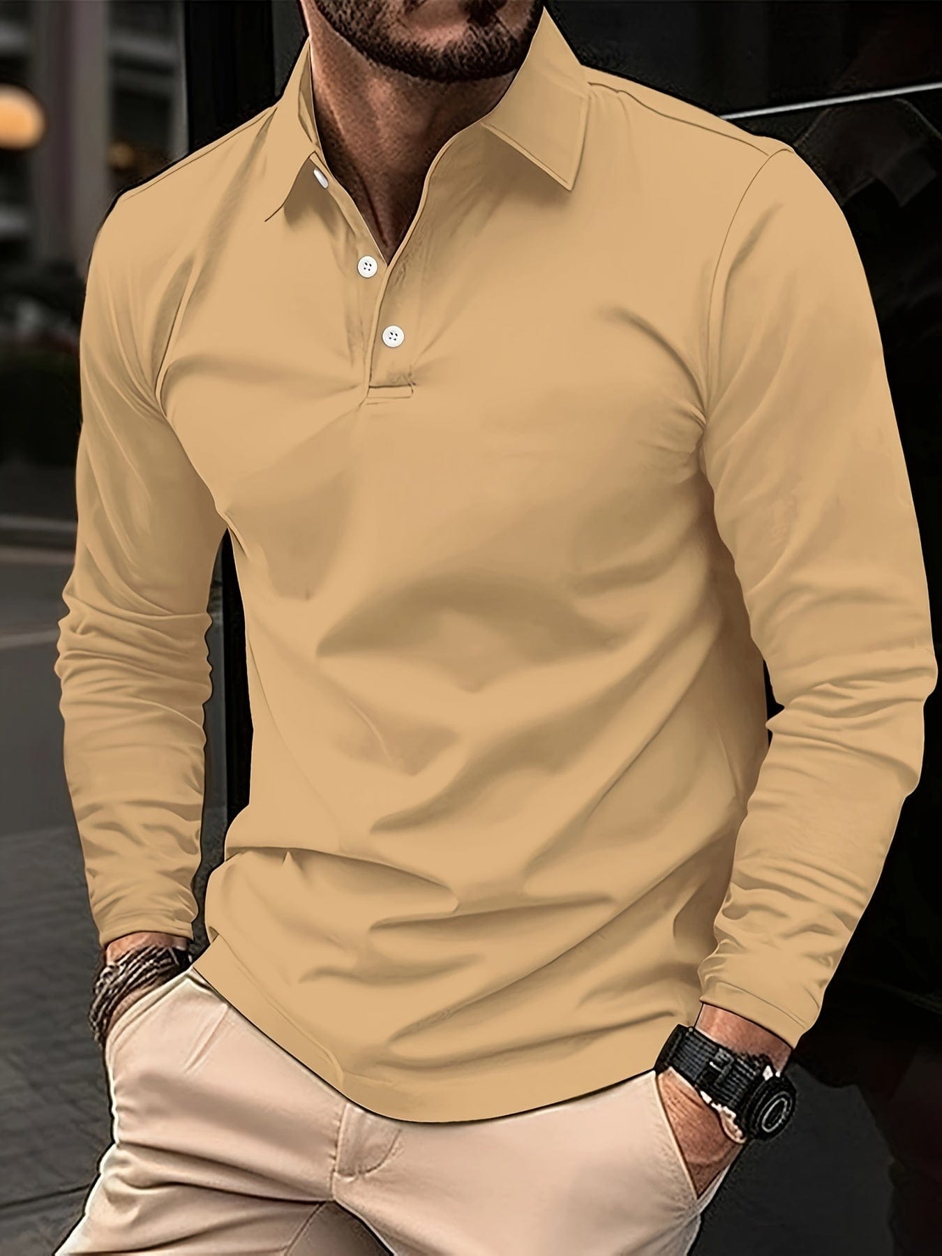 Jarren - Long-sleeved polo shirt