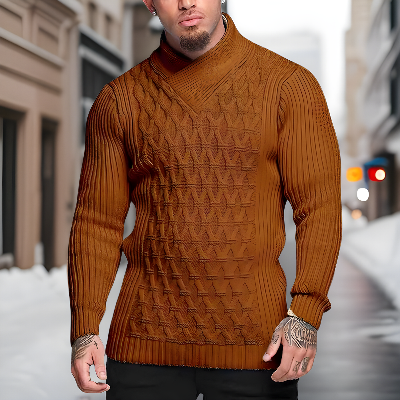 Fori - Fashionable warm knitted jumper