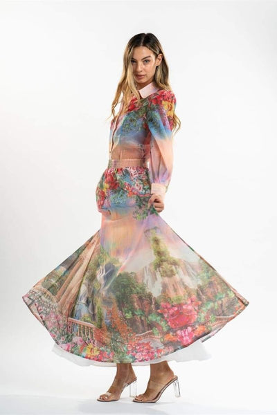 Roxanna - Blouse set with floral print